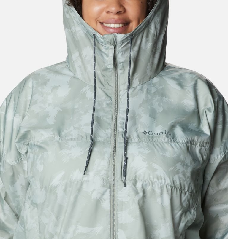 Women's Columbia Flash Challenger Novelty Windbreaker Jackets Olive | Plus Size CA-E58C0